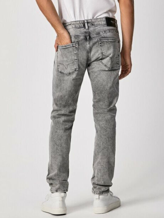 Pepe Jeans Stanley Rock Pantaloni de Bărbați din Jean Gri