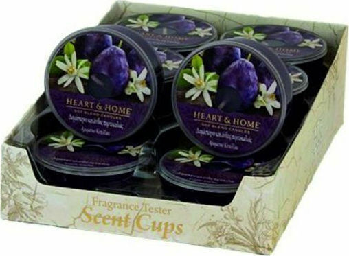 Heart & Home Lumânare Aromatică Borcan Cu Miros De Prună Și Flori De Portocal 38gr