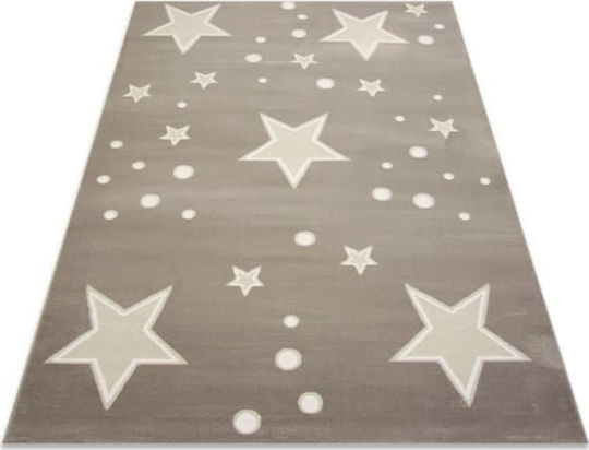 Tzikas Carpets 19422-095 Παιδικό Χαλί Αστέρια Καφέ 160x230cm Πάχους 11mm