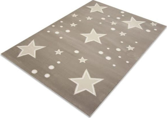 Tzikas Carpets 19422-095 Παιδικό Χαλί Αστέρια Καφέ 160x230cm Πάχους 11mm