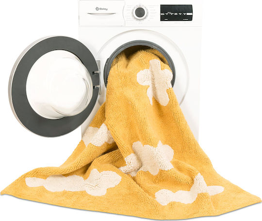 Lorena Canals Clouds Ръчно изработено Детско килимче Облаци Памучно Mustard 120x160см