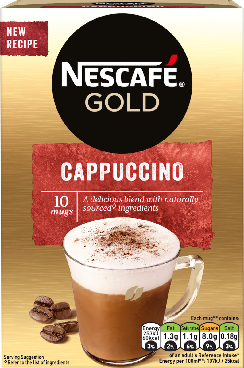 2 x NESCAFE CAPPUCCINO GOLD - New Improved 10 x 14gr Ready To Use