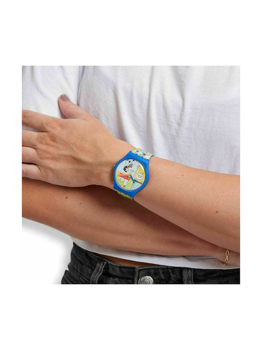 Swatch Smak! - Peanuts Watch Battery with Rubber Strap