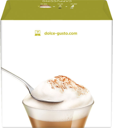 Nescafe Capsules Cappuccino Compatible with Machine Dolce Gusto 16caps,tobolek