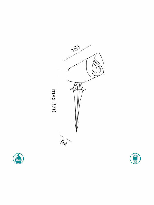 Gea Luce Στεγανό Φωτιστικό Led Καρφωτό Mercury GES742