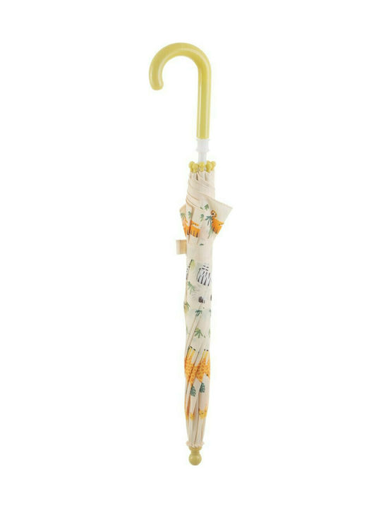 Sass & Belle Savannah Safari Kids Umbrellas Curved Handle Yellow 66cm