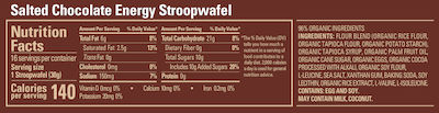 GU Organic Waffle Stroopwafel Salted Chocolate Gluten-free 30gr