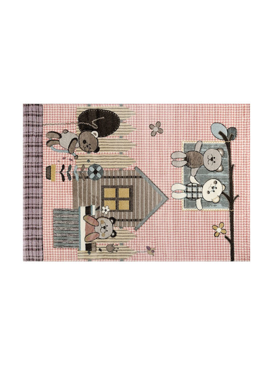 Tzikas Carpets 21902-755 Kinder Teppich Rosa 133x190cm Dicke 13mm