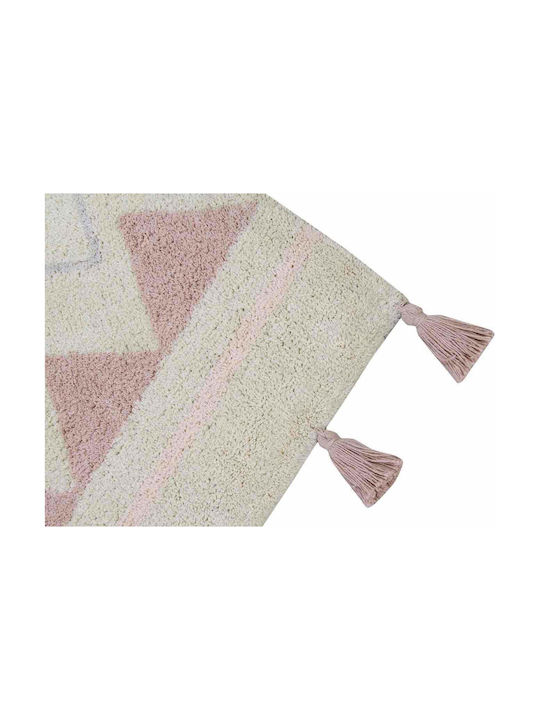 Lorena Canals Handmade Kids Cotton Rug Azteca 120x160cm Natural Vintage Nude