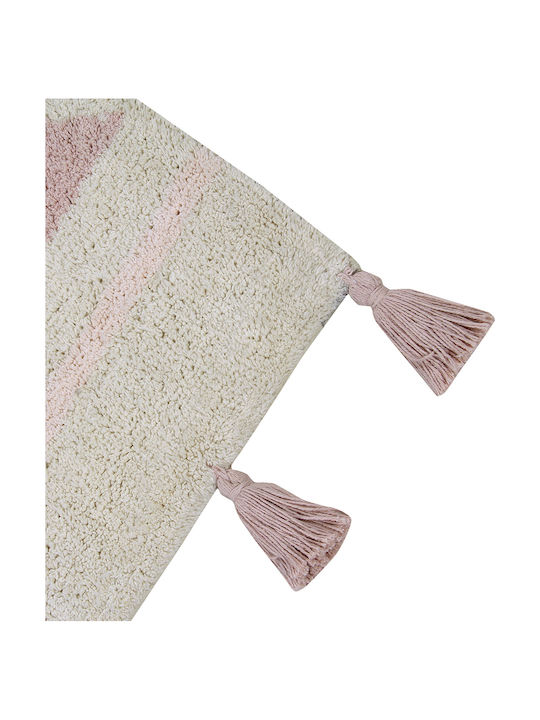 Lorena Canals Handmade Kids Cotton Rug Azteca 120x160cm Natural Vintage Nude