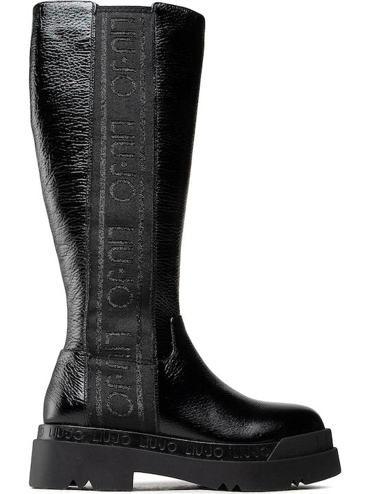 Liu Jo Love Leder Damenstiefel Schwarz