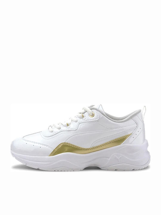 Puma Cilia Patent Youth Γυναικεία Sneakers Λευκά