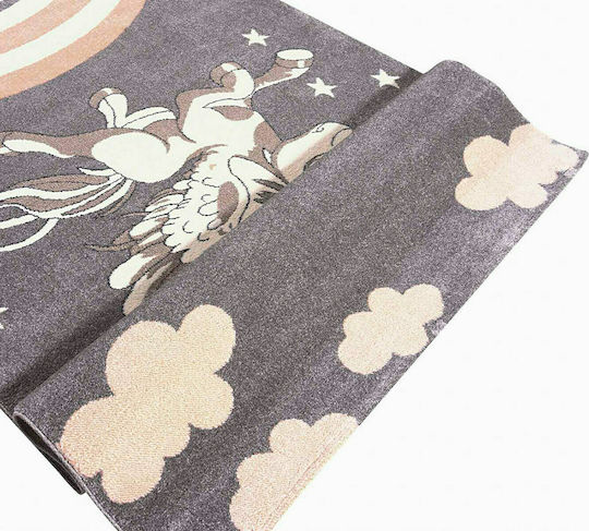 Polcarpet Star 2989 Παιδικό Χαλί Μονόκερος Grey Pink 160x230cm