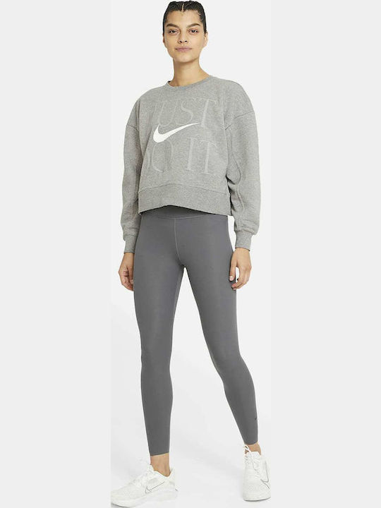 Dri-Fit Get Fit Gekürztes Sweatshirt für Damen Grau