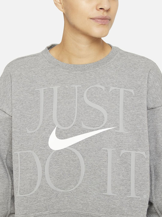 Dri-Fit Get Fit Gekürztes Sweatshirt für Damen Grau