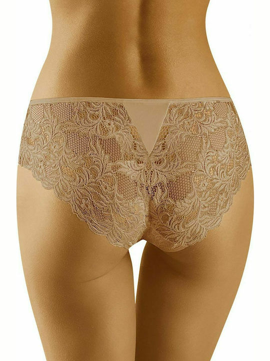 Wolbar Deva Women's Slip with Lace Beige