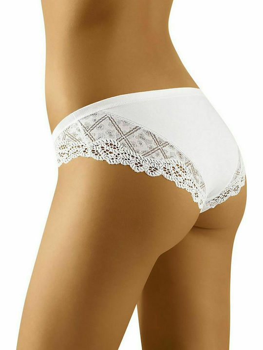 Wolbar Fluffy Soft Cotton Women's Slip with Lace White 159222