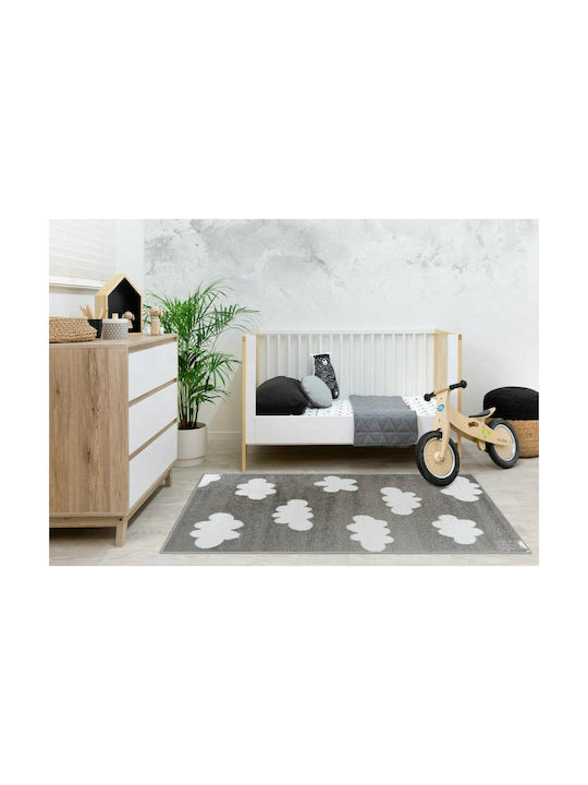 Newplan 8690E Παιδικό Χαλί Σύννεφα Γκρι 80x150cm