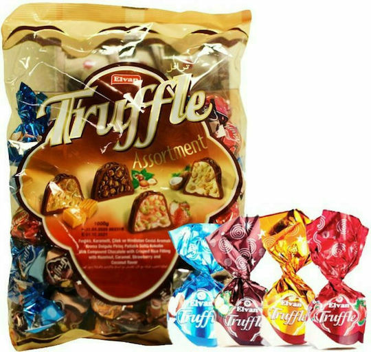 Elvan Truffle Chocolate Treats Milk Mix of Flavors 1000gr