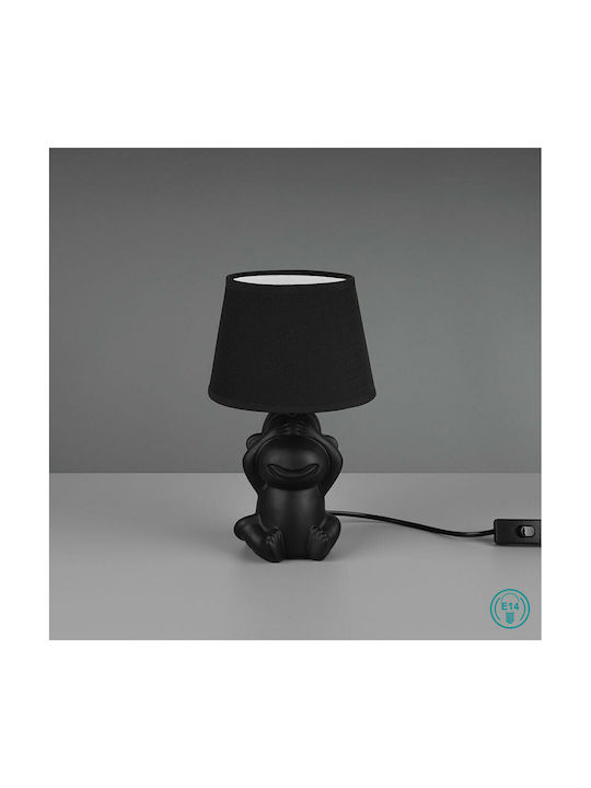 Trio Lighting Chita Ceramic Table Lamp for Socket E14 with Black Shade and Base