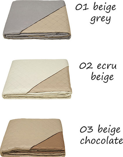 Sunshine Tagesdecke Übergröße 03 Beige Chocolate 220x240cm