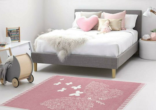 Newplan 1169 Παιδικό Χαλί Πεταλούδες Ροζ 133x190cm Πάχους 12mm
