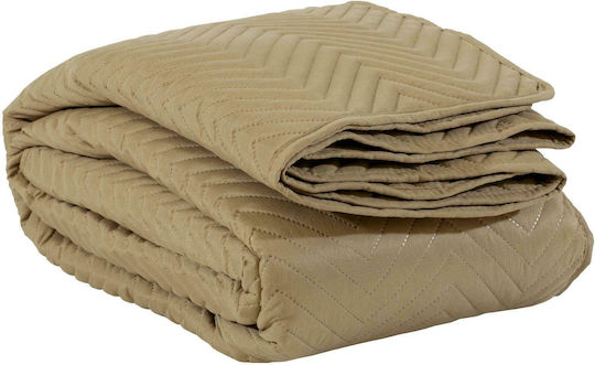 Das Home 9482 Κουβερλί Υπέρδιπλο Microfiber Μπεζ 220x240cm