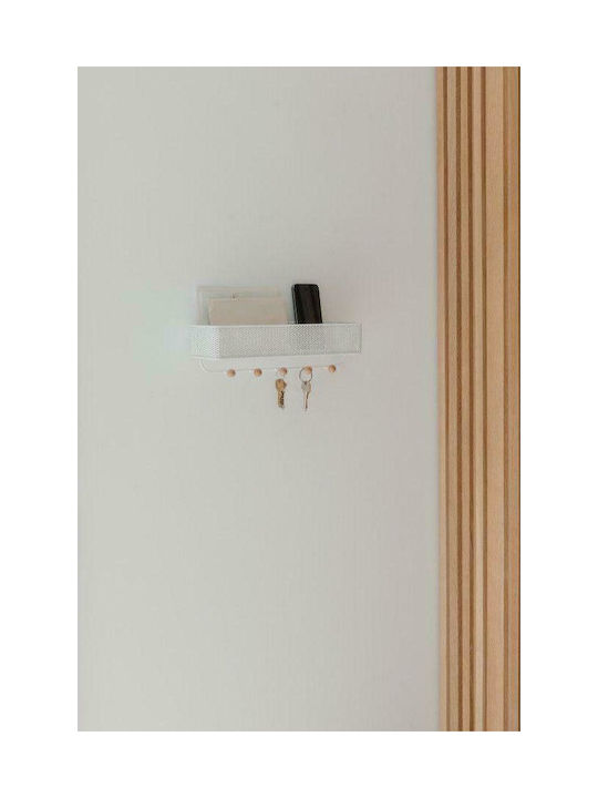 Umbra Metal Wall Hanger 5 Hooks White 32x9.5x9.5cm