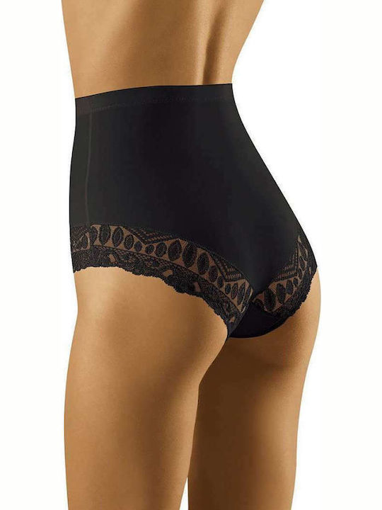 Wolbar Adoranta Hochtailliert Damen Slip mit Spitze Schwarz 156583