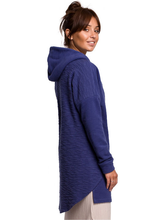 BeWear Women's Long Hooded Sweatshirt Blue