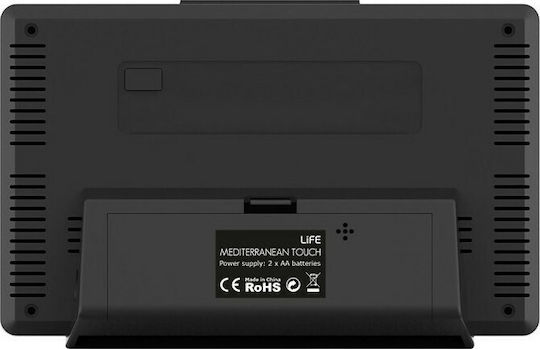 Life Mediterranean Touch Wireless Digital Weather Station Tabletop Black
