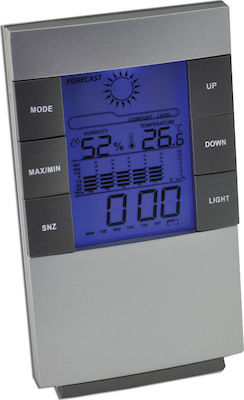 TFA 35.1087 Wetterstation Digital Wandmontiert / Tischplatte Silber