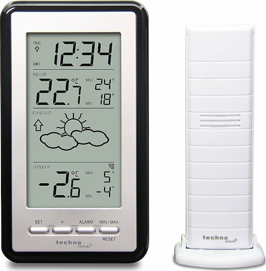 Technoline WS 9130-IT Drahtlos Wetterstation Digital Wandmontiert / Tischplatte Silber