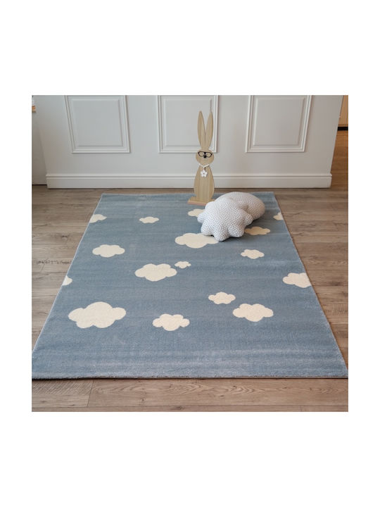 Alexander Carpets Συννεφάκια Παιδικό Χαλί Σύννεφα Blue & Cream 133x190cm Πάχους 10mm