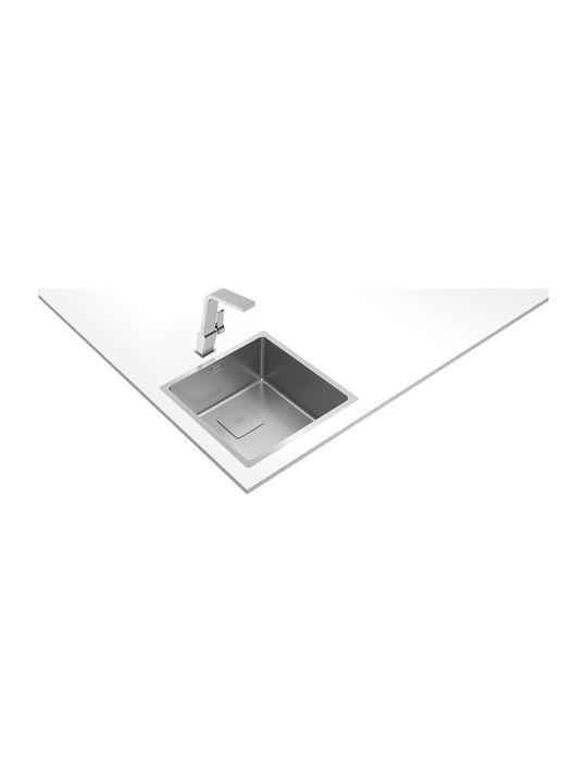 Teka FlexLinea RS15 40.40 PureClean Υποκαθήμενος Νεροχύτης Inox Σατινέ Μ44xΠ44cm Ασημί