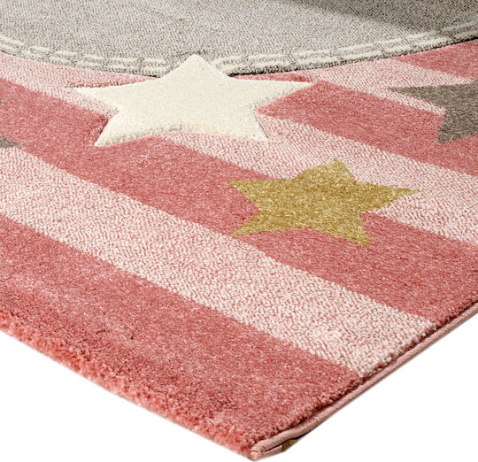 Tzikas Carpets 40058-056 Παιδικό Χαλί Μονόκερος Ροζ 133x190cm Πάχους 13mm