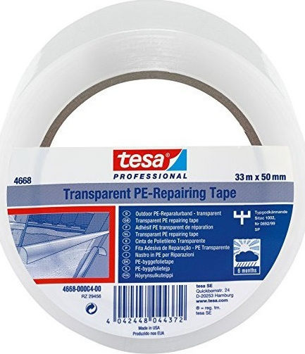 Tesa Professional PE Self-Adhesive Repair Tape Transparent 50mmx33m 1pcs