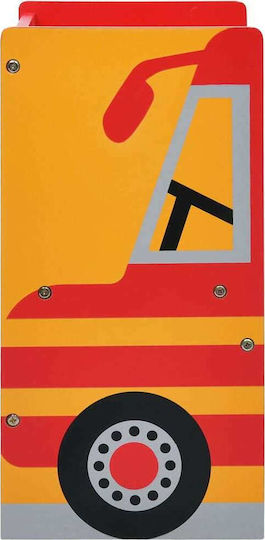 Fire Truck Kids Table and Chairs Set made of Wood Red vidaXL