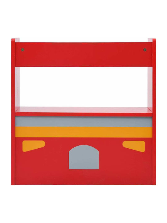 Fire Truck Kids Table and Chairs Set made of Wood Red vidaXL