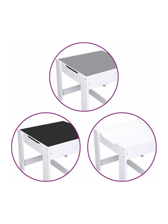 Kids Table and Chairs Set made of Wood White vidaXL
