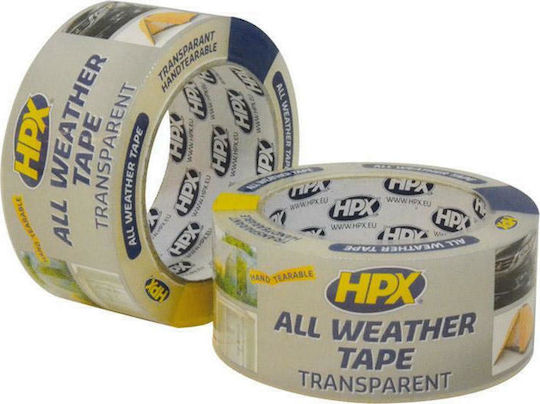 HPX All Weather Transparent Self-Adhesive Aluminum Tape Transparent 48mmx25m 1pcs AT4825