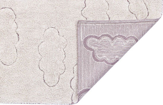 Lorena Canals Clouds Ръчно изработено Детско килимче Облаци Памучно Бежов 90x130см