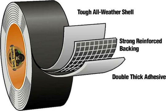 Gorilla Self-Adhesive Fabric Tape Black 48mmx11m 1pcs