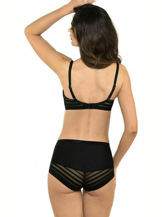 Gorteks Luna/FW Hochtailliert Damen Slip Schwarz