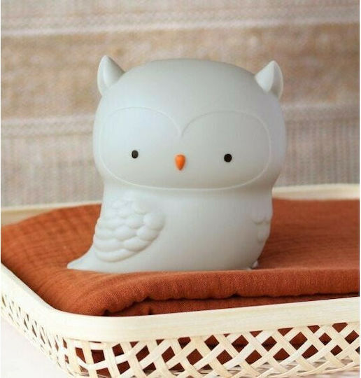 A Little Lovely Company Nursery Night Light LED Owl Battery White
