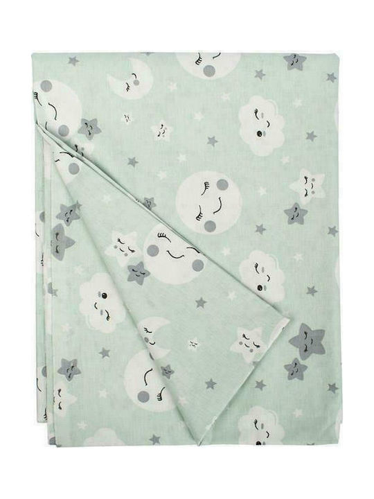 Dimcol Smile Baby Sheets Set Crib Cotton 80 Green 120x160cm 3pcs 1914617608008081