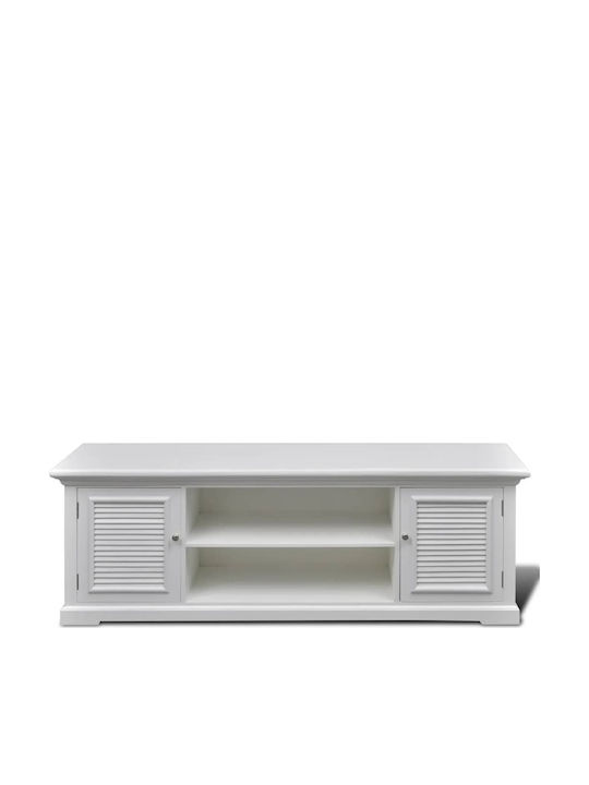 Έπιπλο Τηλεόρασης Λευκό Μ121xΠ31xΥ42cm