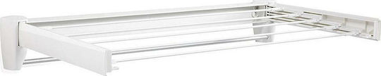 Leifheit Telegant 81 Protect Plus Folding Wall Clothes Drying Rack Metallic with Hanging Length 8.1m