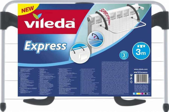 Vileda Express Hanging Clothes Drying Rack Aluminum with Hanging Length 3m