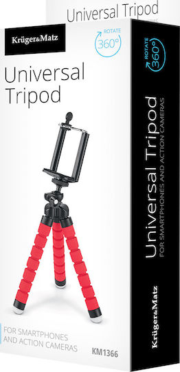 Kruger & Matz KM1366 Cell Phone Tripod Red